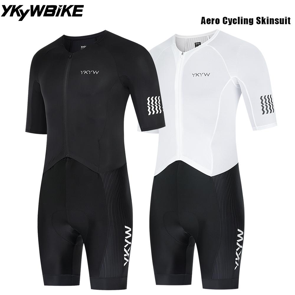 Tuta da Ciclismo Aero da Uomo Manica Corta Tuta da Triathlon Corsa Bici da Strada Speedsuit Traspirante Asciugatura Rapida Ropa Ciclismo MTB