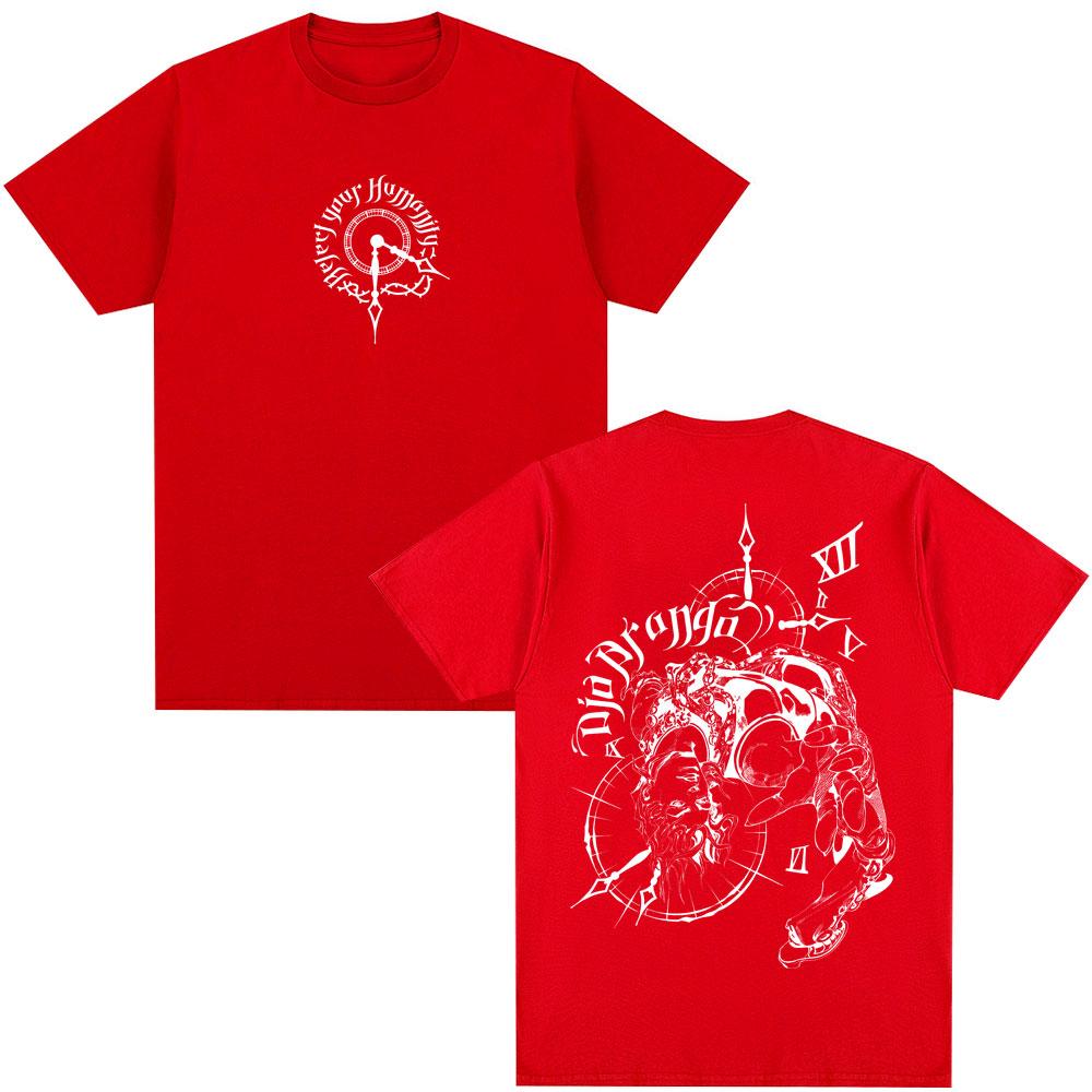 Anime JoJo Bizarre Adventure Tshirt Drop Dio Over Heaven Manga Tshirts Men Women 100 Cotton Casual Comfort Oversized T Shirt