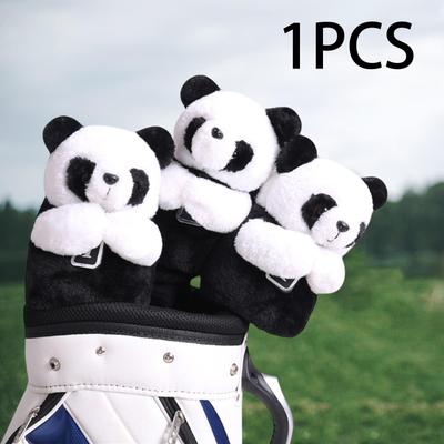 Plush Panda Golf Wood Headcover, Club Head Cover, Lightweight Shaft