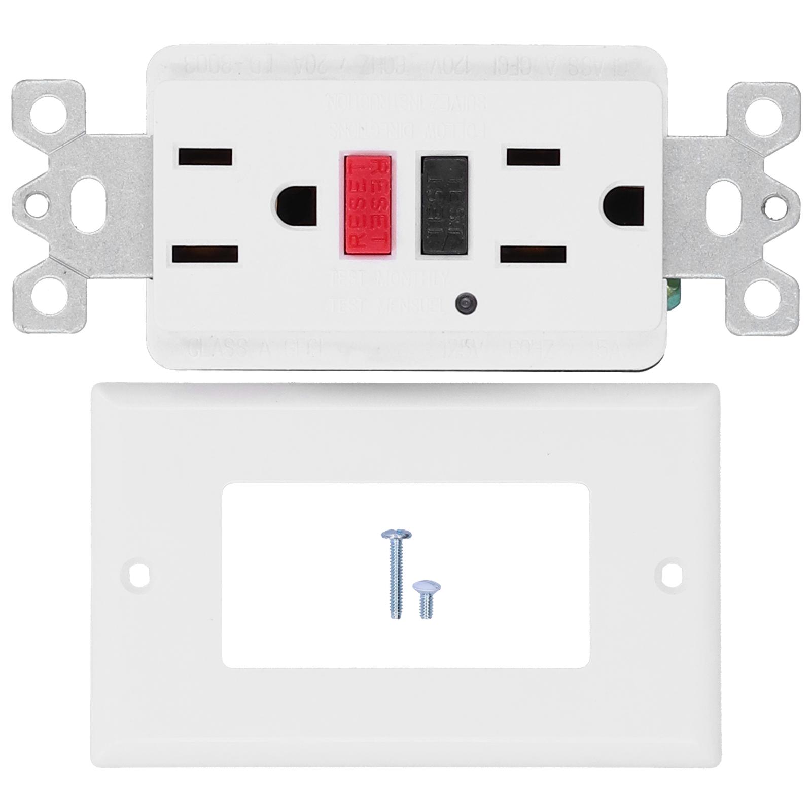 

Wall Outlet American GFCI Smart Ground Fault Leakage Protection Socket Switch AC120V LD3003