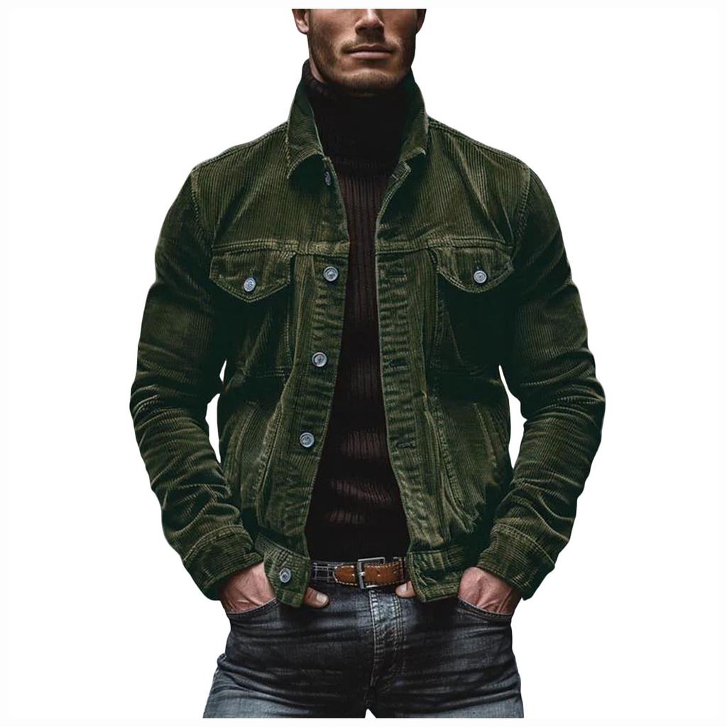 Men'S Breathable Solid Color Jacket Mens Medium Long Cotton Jacket Leisure Pocket Washed Cotton Tooling Cotton