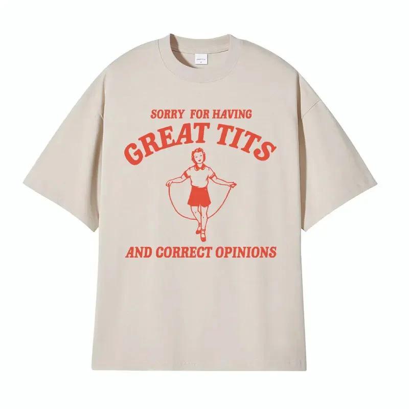 Trendy Creative Plus Size Cotton T-Shirt, Unisex Casual Round Neck Short Sleeve