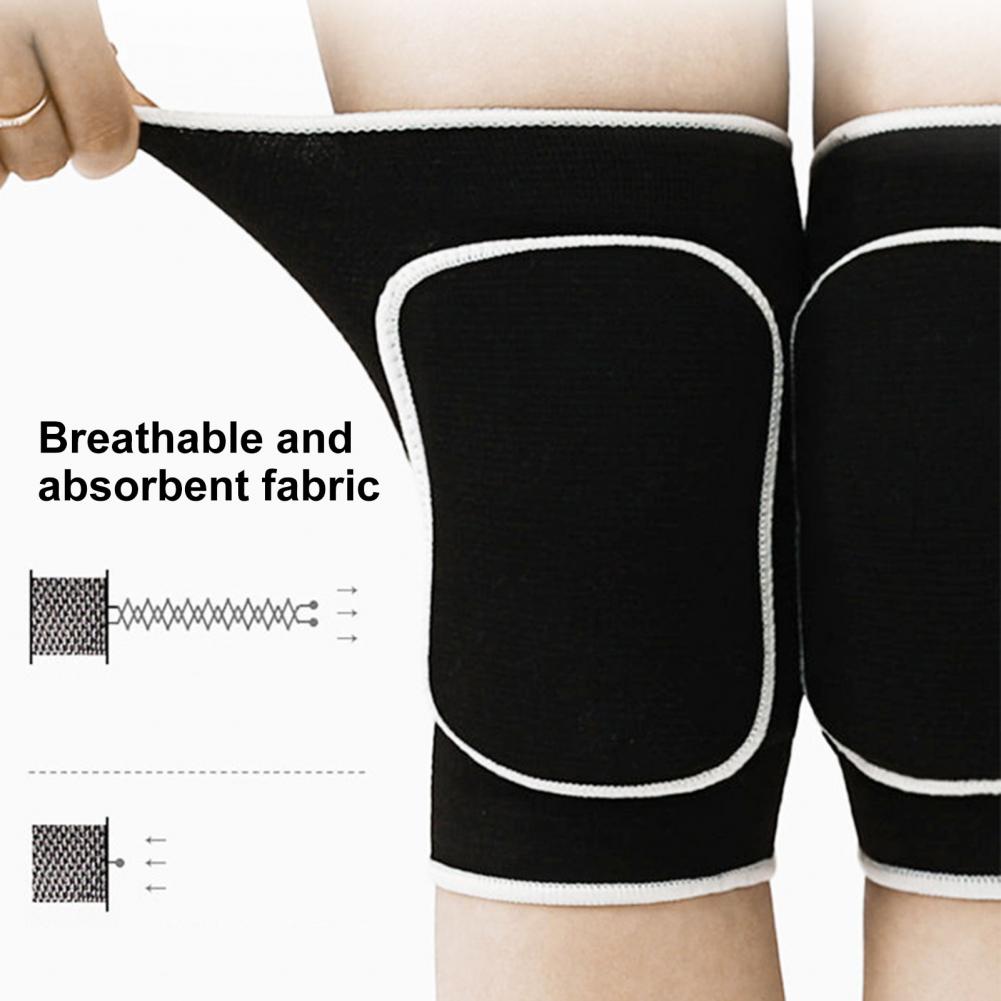 1 Pair Breathable Knee Pads Shock Absorption Extra Soft Knee Braces Ultra-thick Elbow Wraps Joints Support Sports Supplies