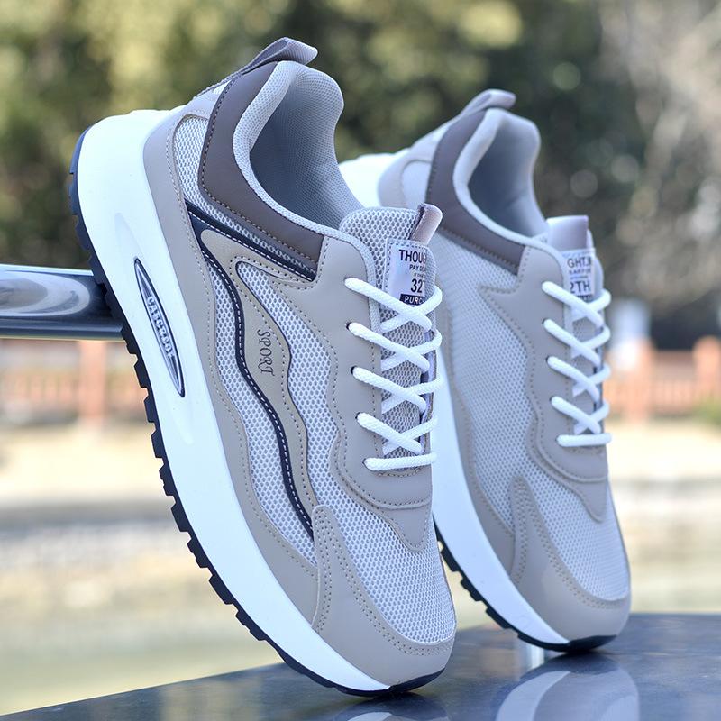 Men's shoes new dad shoes four seasons platform mesh shoes breathable sports shoes men's non-slip running shoes versatile casual shoes