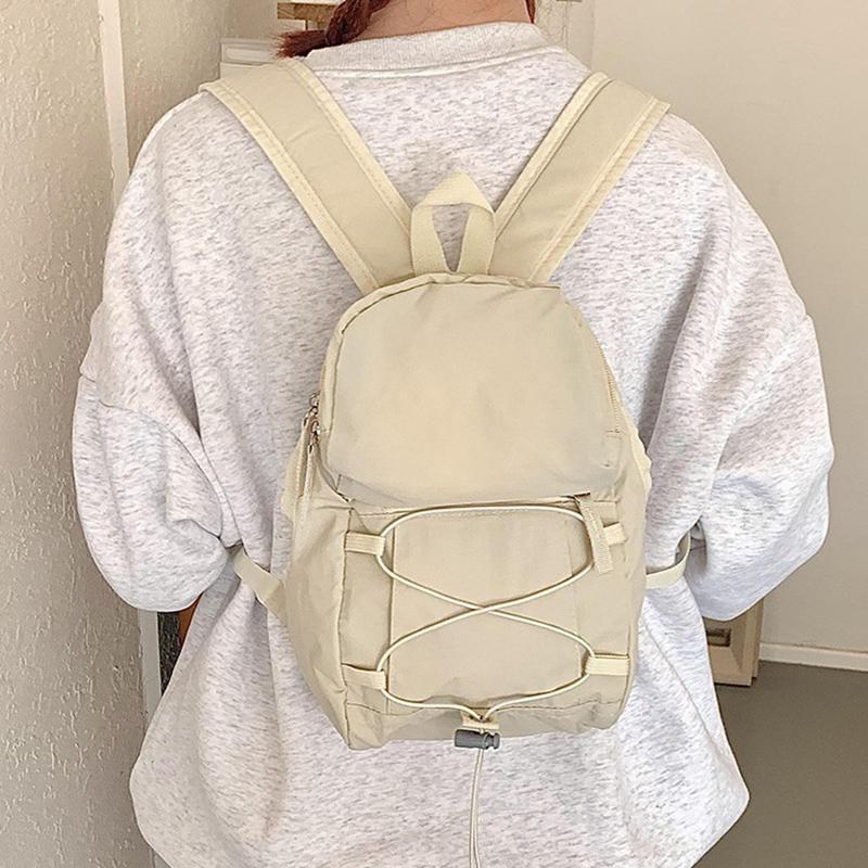 Mini Travel Backpack Lightweight Retro Picnic Pack Women Outdoor Sports Mountaineering Hiking Shoulder Bag Students Schoolbag