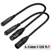 1/4 TS/TRS Female to XLR Adapter Cable, XLR to 1/4 Stereo Balanced Audio Connector Cable for Microphone PC Speaker