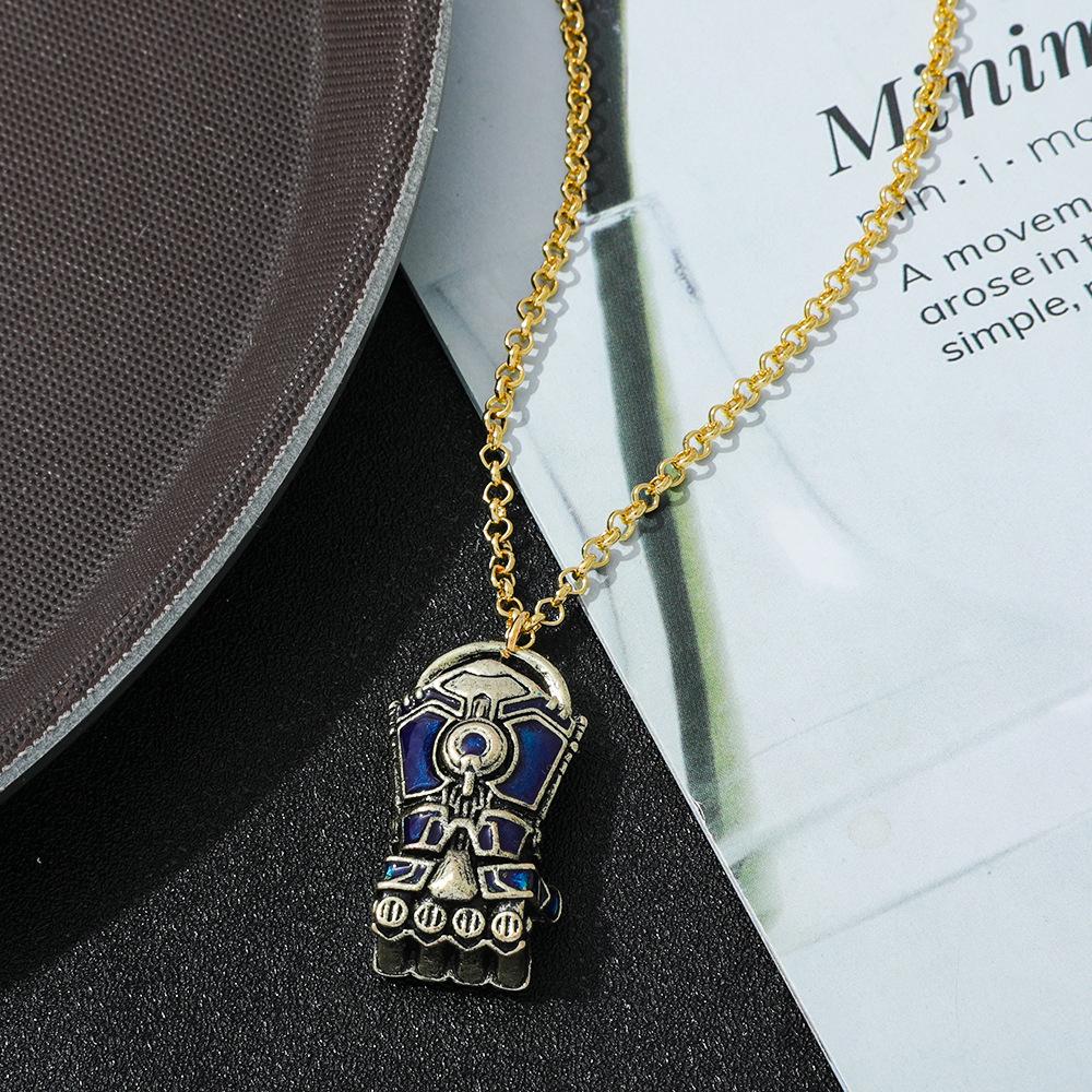 1pc Arcane Jinx VI Boxing Gloves Pendant Necklace Vintage Game Personality Pendant Choker Fashion Jewelry Festival Gifts