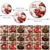 Non-Slip 3D Illusion Rug Santa Claus Xmas Home Decor Cartoon Cute Round Vortex Carpet  Outdoor