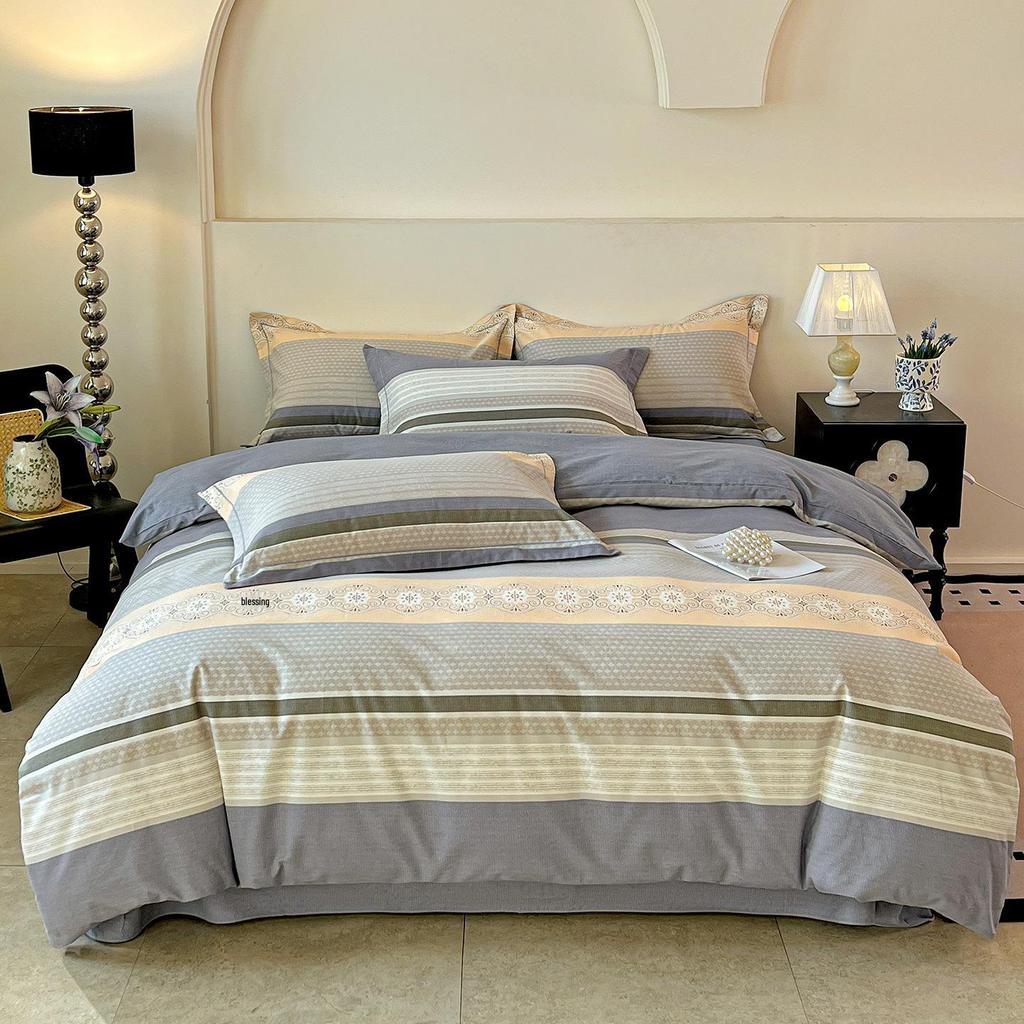 Szczotkowana Czysta Bawełna Antybakteryjna Zimowy Komplet Pościeli - 4-częściowy do Sypialni Głównej