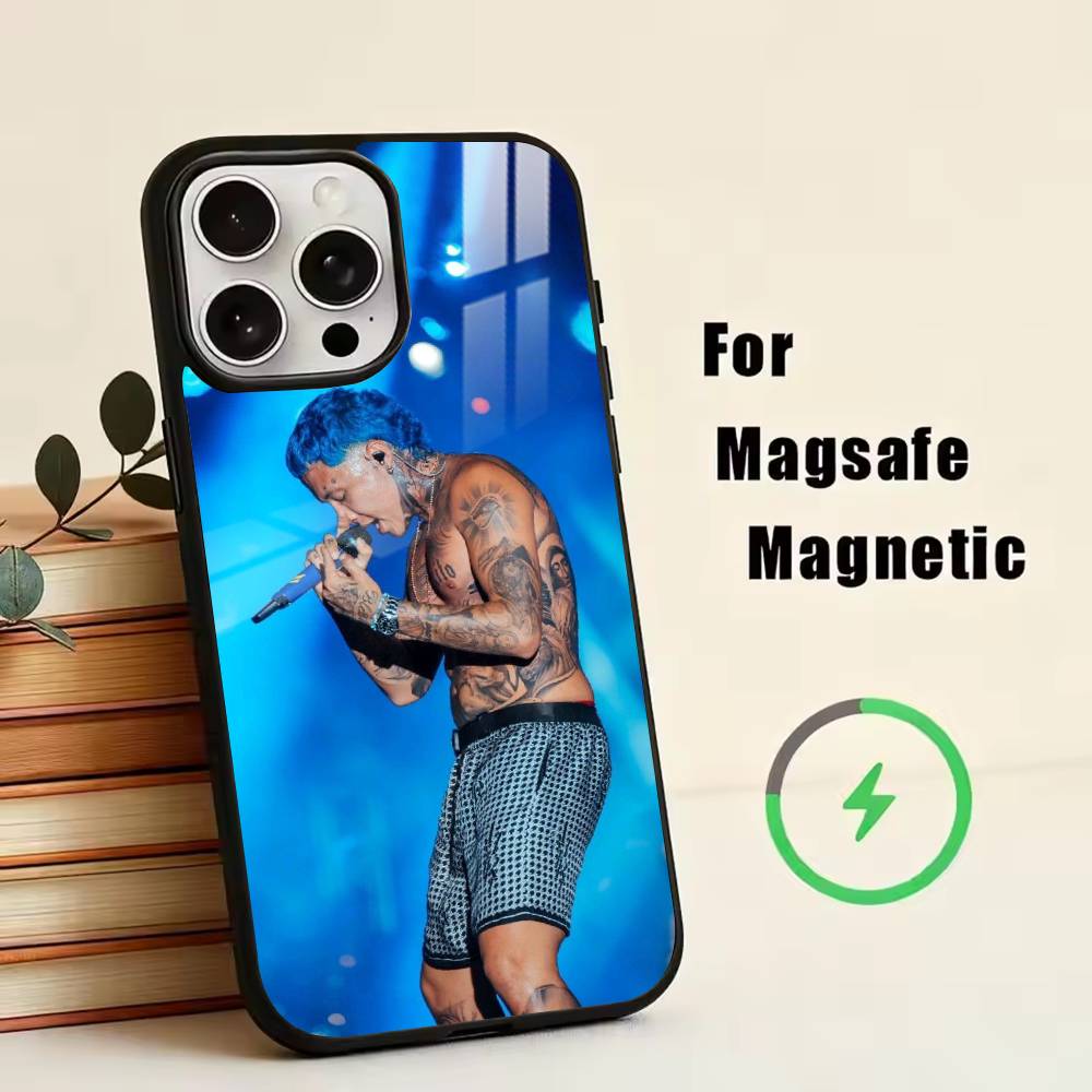 

BC-Rapper Blessd Cantante Phone Case For iPhone17,16,15,14,13,12,11 Plus,Pro Magnetic with Magsafe Wireless Charging iPhone15