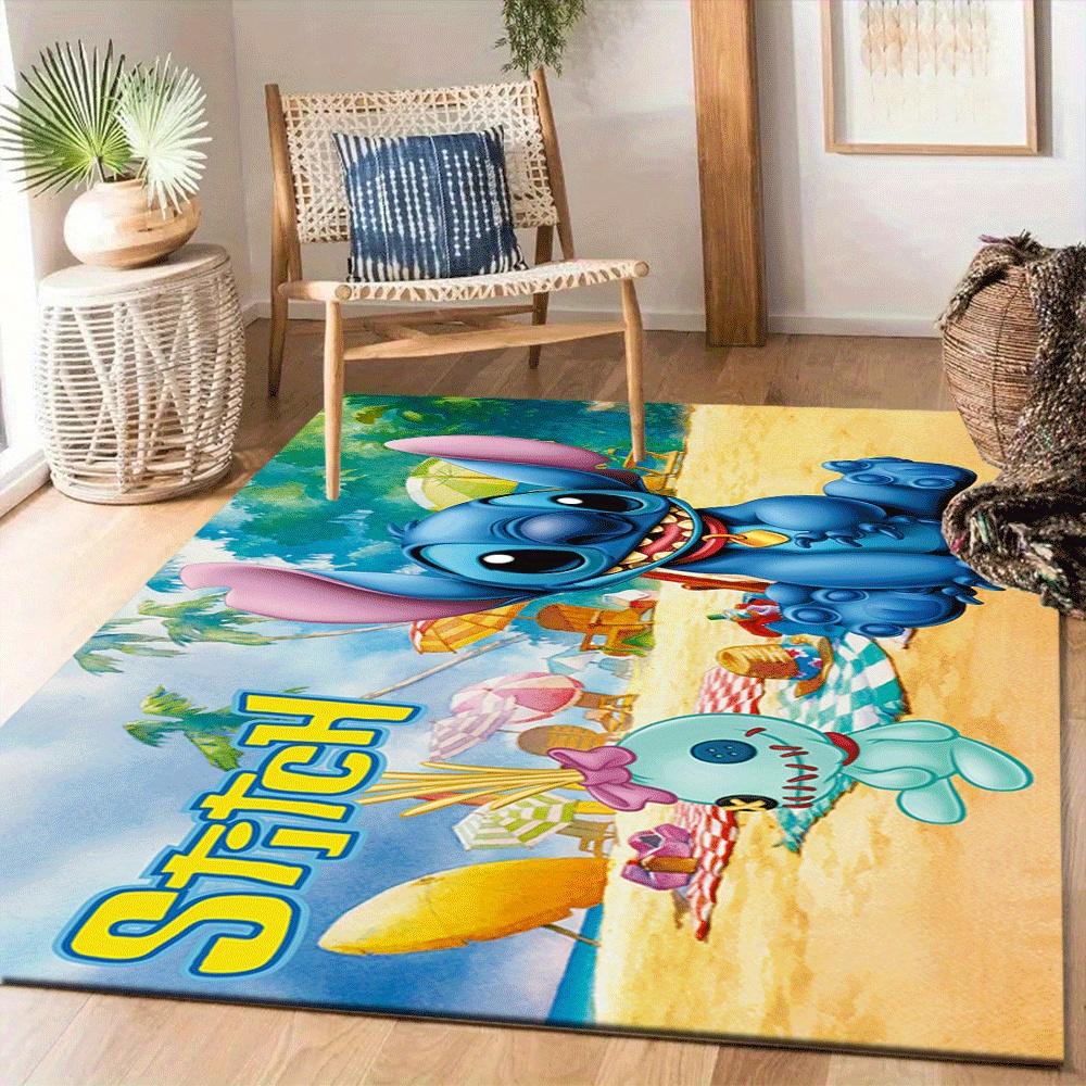 1pc Lilo-and-Stitch-(9)_01 Carpet Area Rug, Bedroom, and Playroom Durable, Stain-Resistant, and Easy To Clean, Living Room