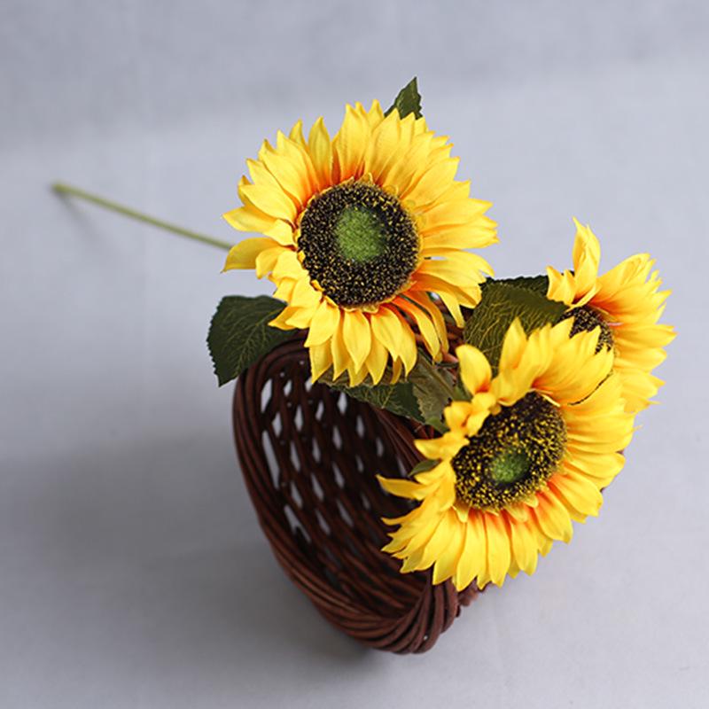 Artificial Sunflower Silk Flower Bouquet for Weddings and Hotel or Office Decor