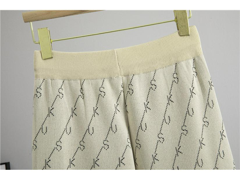 Women's Autumn/Winter Striped Knit Sweater & Wide-Leg Pants Set - Little Fragrance Style Casual Sportswear