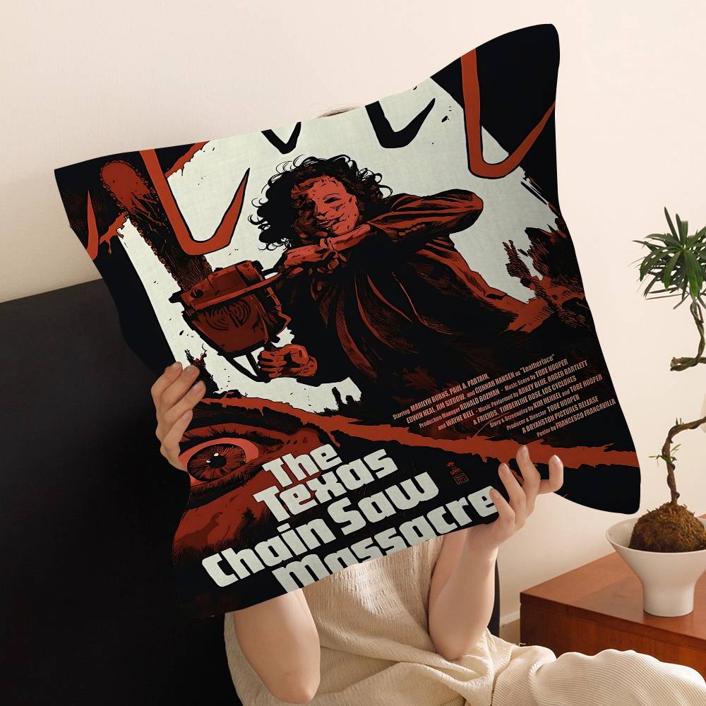 T-Texas Chainsaw Massacre Movie Cushion Cover Pillow Cover Decor Pillowcase Printed Cushion Case For Couch