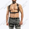 Men'S Fun Leather Shoulder Strap Chest Strap Garter Belt Sm Fun Bondage Belt Bundle Underwear Flirt Sex Toy