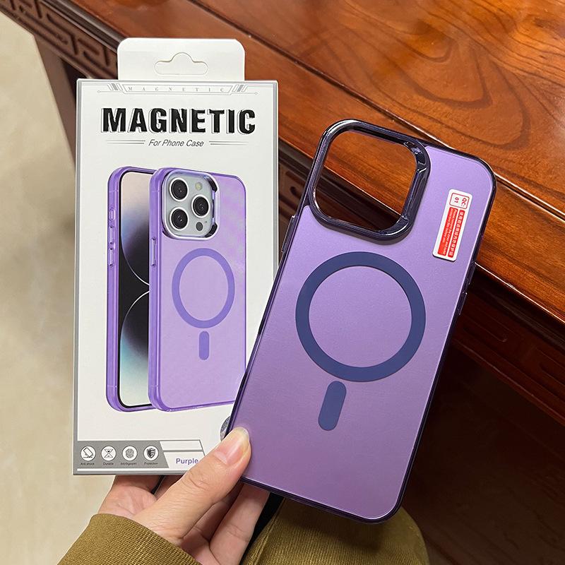Electroplating IMD Magnetic Case Suitable for IPhone16 Wireless Charging 15 Mobile Phone Case Apple 13/14 Protection Case