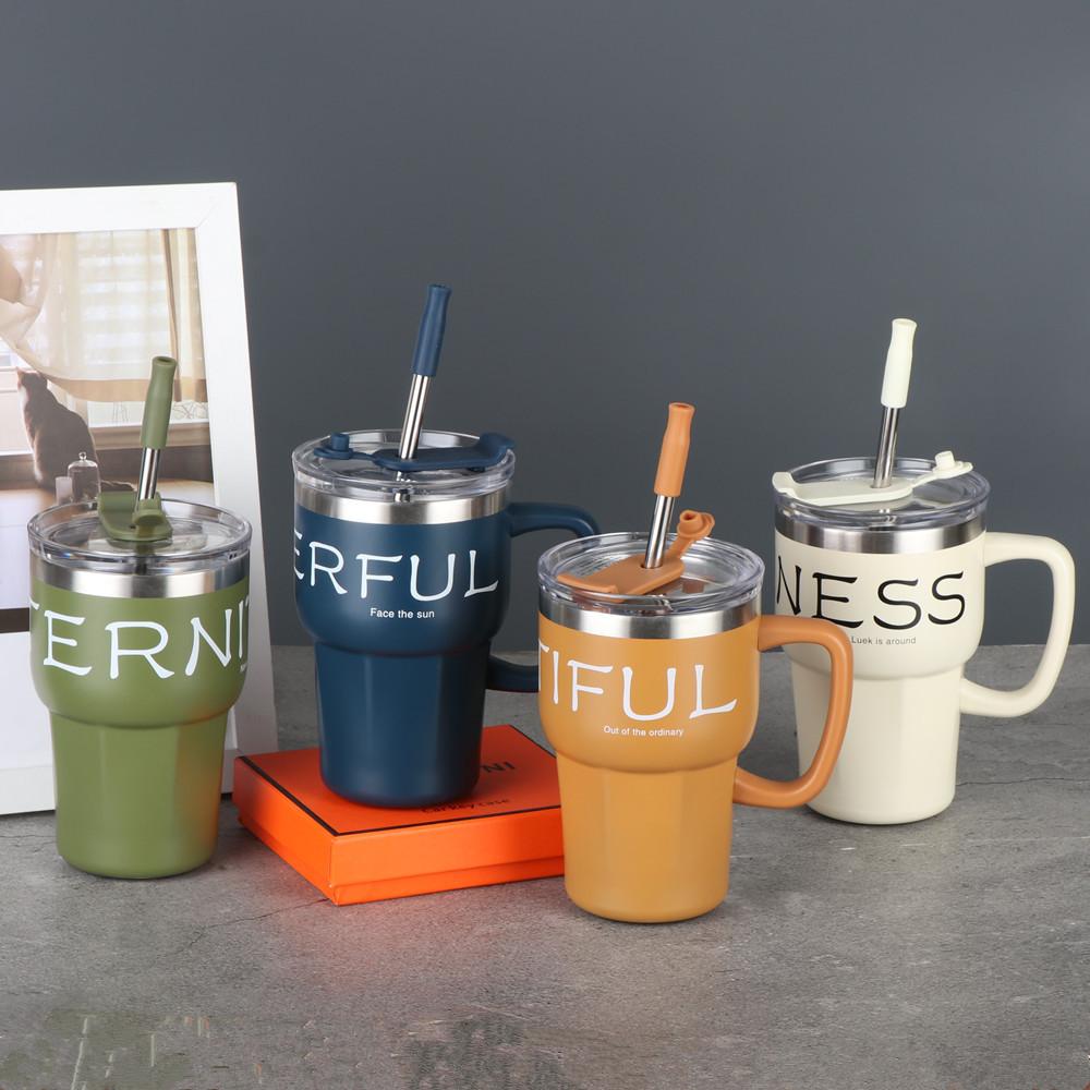 New Classic Style Handle Coffee Cup Mug Trendy Casual Office Cup Large Caliber USA Coffee Cup Mug Durable Durable Useful