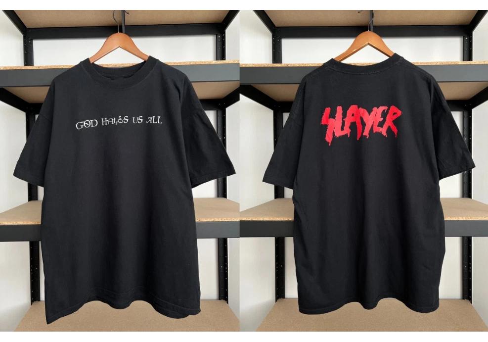 Vintage 2000s Slayer God Hates Us All Black Metal Band Graphic T-Shirt S-5XL Unisex T-Shirt