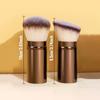 1/2PCS Retractable Foundation Makeup Brush Flat/Angle Brush For Powder Blush Black Brown Gold Concealer Portable Makeup Tools