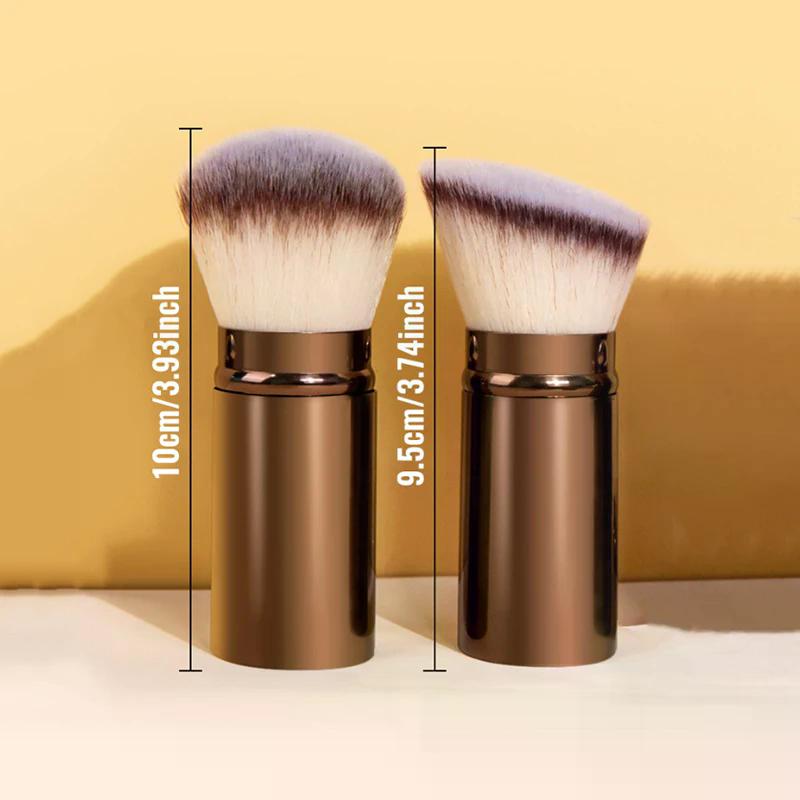 1/2PCS Retractable Foundation Makeup Brush Flat/Angle Brush For Powder Blush Black Brown Gold Concealer Portable Makeup Tools