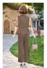 2026 Summer Suit Set: Stylish Age-Reducing Two-Piece for Middle-Aged & Elderly Women with Fashionable Wide-Leg Pants