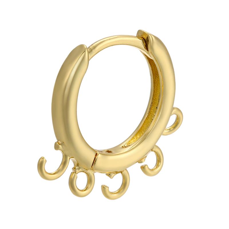 ZHUKOU gold small drop earrings CZ crystal small hoop earrings for women trend fashion earrings model:VE321