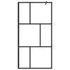 Walk In Shower Screen with Tempered Glass In Black 100 X 195 Cm