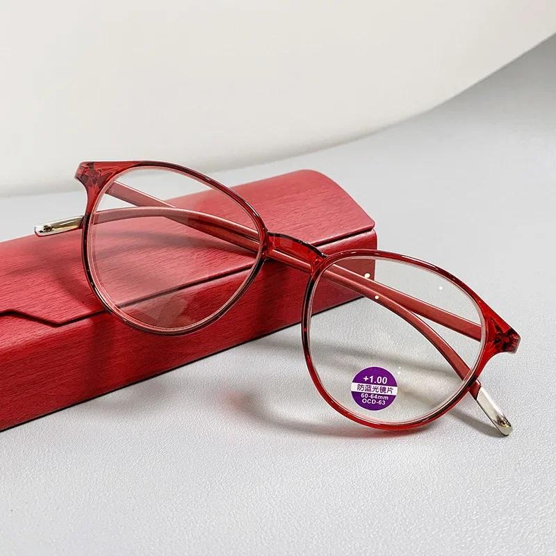 

+1.0 +1.5 +2.0 +2.5 +3.0 +3.5 +4.0 Anti-Blue Light Presbyopia Glasses Full Frame Fashion HD Reading Eyeglasses +100