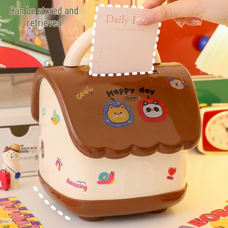 Salvadanaio a forma di casetta carina per bambini con lucchetto - Regalo per il Ritorno a Scuola per Risparmio per Ragazze