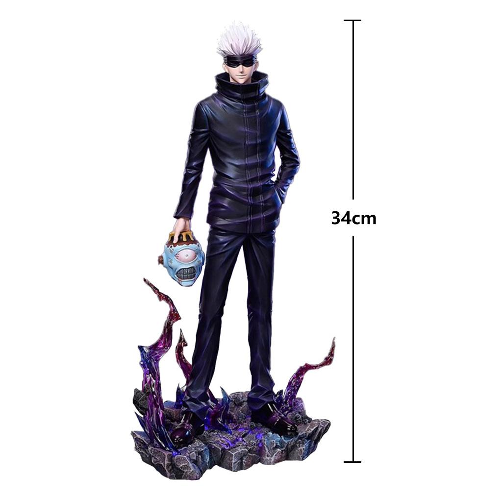 Anime JJK Figure Gojo Satoru Action Figure Satoru Gojo figrine Removable statue Standing Pose model Collectible toys Xmas Gifts 34cm