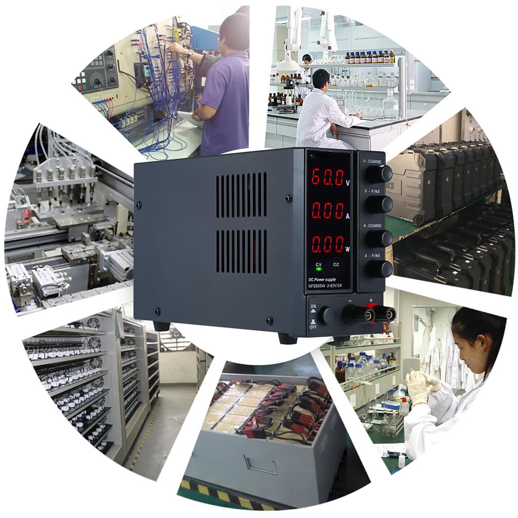 NPS605W Switching DC Power Regulated Power Supply Adjustable Mini DC Switching Power 0-60V 0-5A 3-Digit LED Display 300W