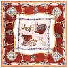 90*90cm Luxury Brand Women Silk Scarfs Saddle And Chain Design Square Scarves Spring Summer Shawls For Ladies