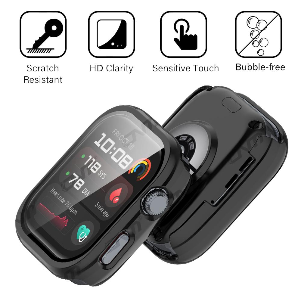 Husă pentru Huawei Watch D2 Protector de ecran din sticlă temperată și Bumper protector din PC dur Acoperire anti-zgârieturi Accesorii