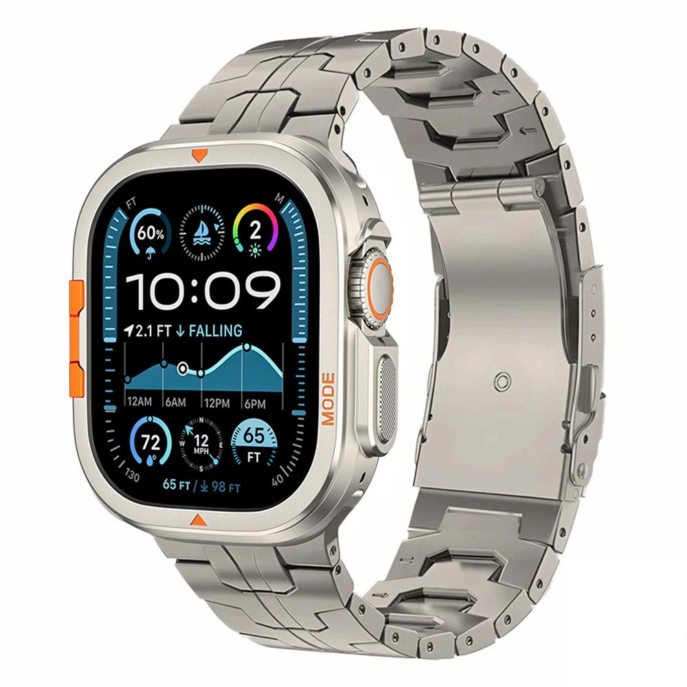Luxury Case+Strap For Apple Watch Series10 46mm Titanium Metal Bracelet Hard Frame Protect Cover For Iwatch Ultra 2/1 49mm 44mm 45mm Band