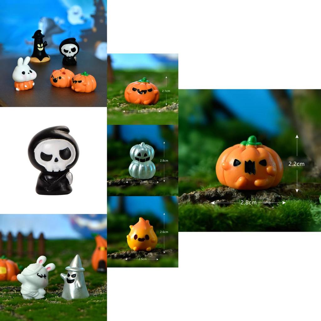 Transparent Ghost Pumpkin Resin Miniatures Halloween Diy Crystal Ball Accessories