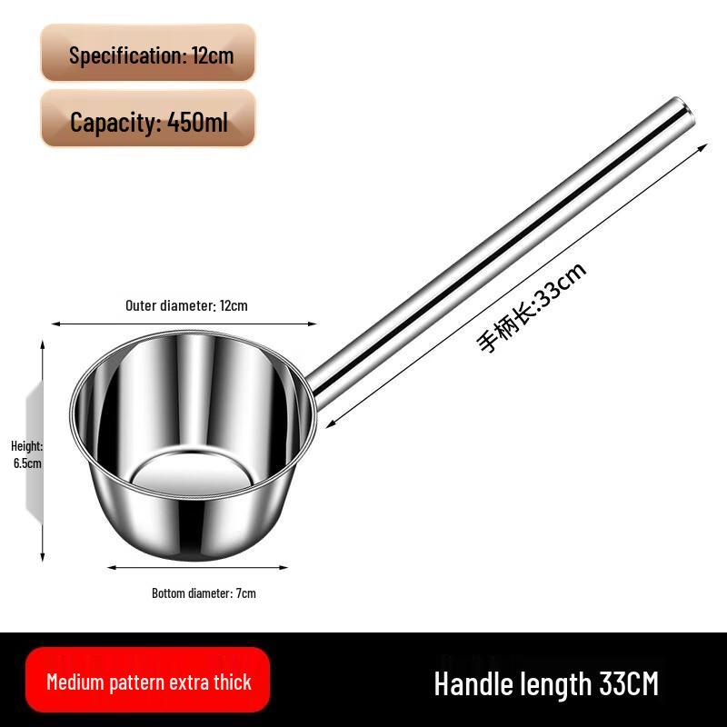 Stainless Steel Long Handle Water Scoops, 10-Pack