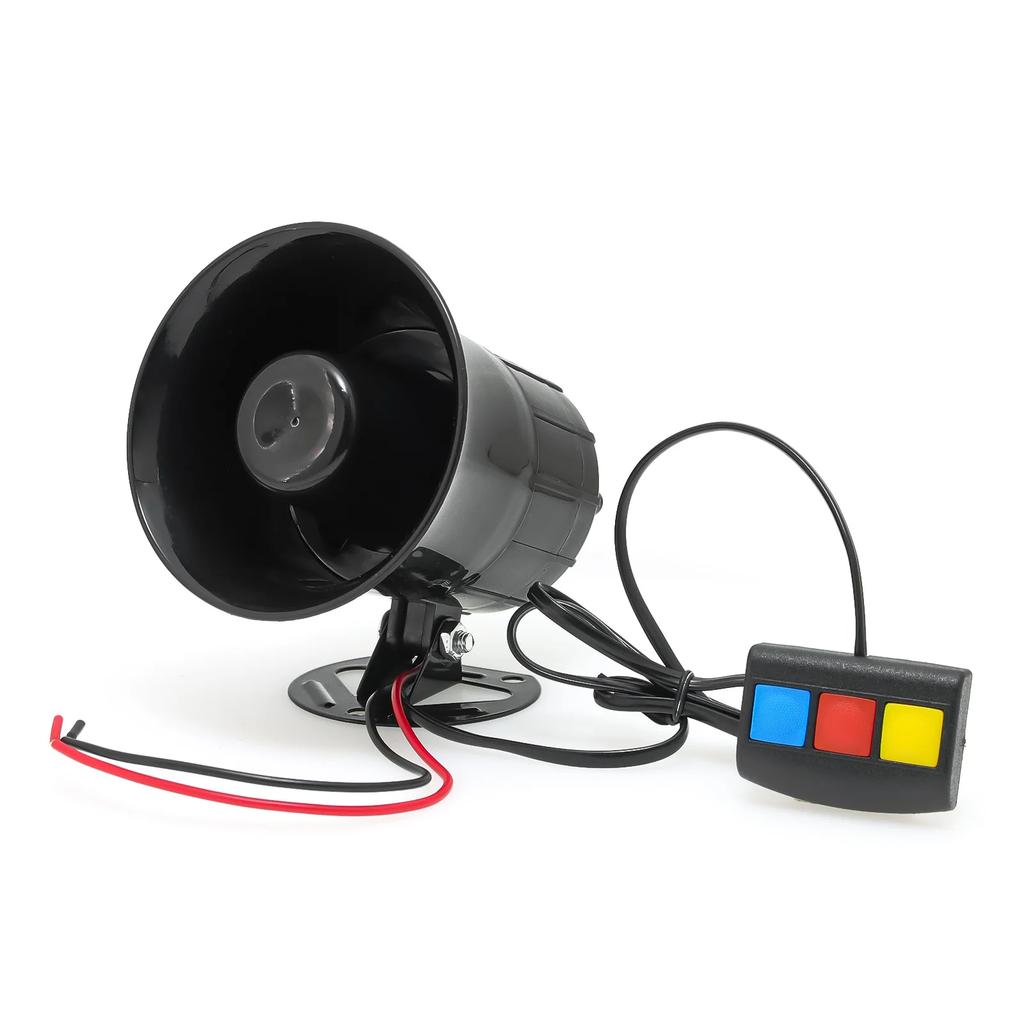 Motorcycle 3 Sounds Horn Siren Horn 110dB 12V 3 Tone Sound Loud Speaker Loud Car Horn Motorcycle Warning Alarm