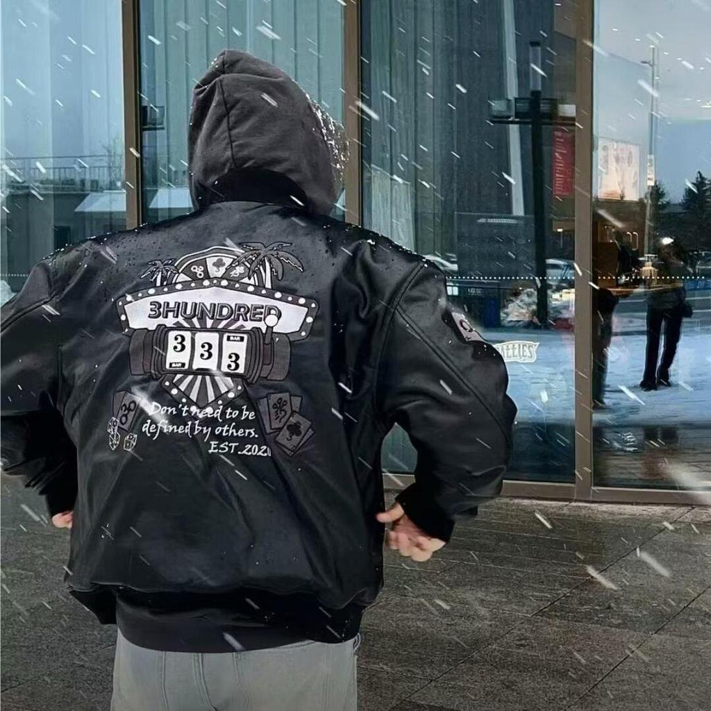 Jaqueta de Motociclista em Couro PU Estilo Retrô Americano: Casaco de Baseball Streetwear de Outono/Inverno de Alta Qualidade para Homens/Mulheres