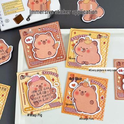 Capybara Alien Wiederverwendbares Haftnotizblock - Niedliches Capybara-Design für Schüler