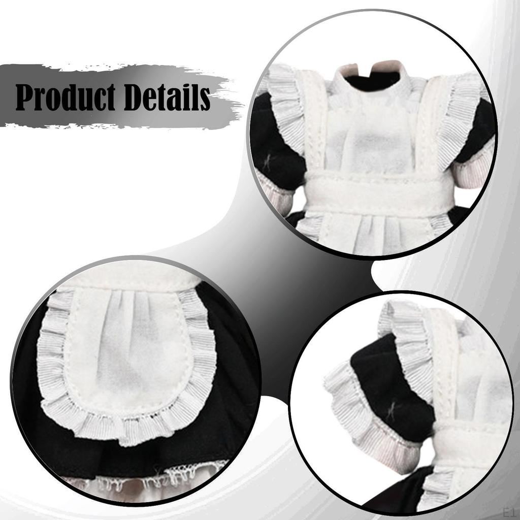 1:12 Actionfigur Kleidung Puppe Dienstmädchenkleid Trendy Frauen up Miniatur Kleidung für 6