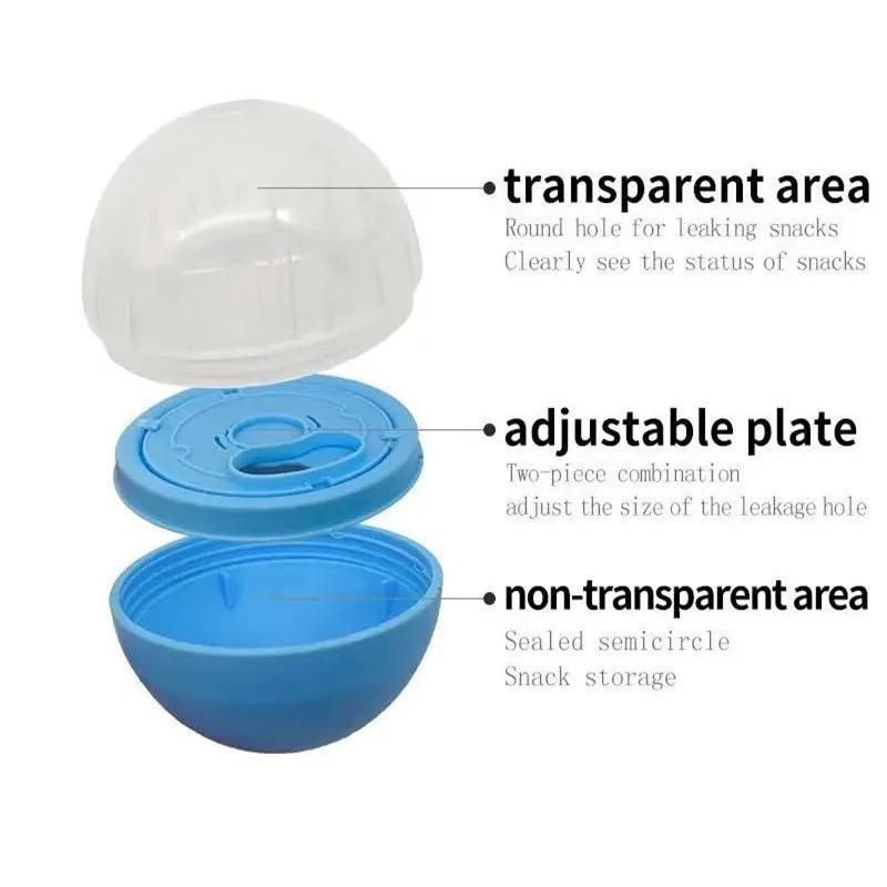 Interactive Pet Treat Dispenser Ball IQ Training Slow Feeder for Cats Dogs Adjustable Leakage Toy