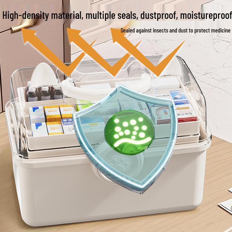 Family-Size Large Capacity Medicine Storage Box for Home Use