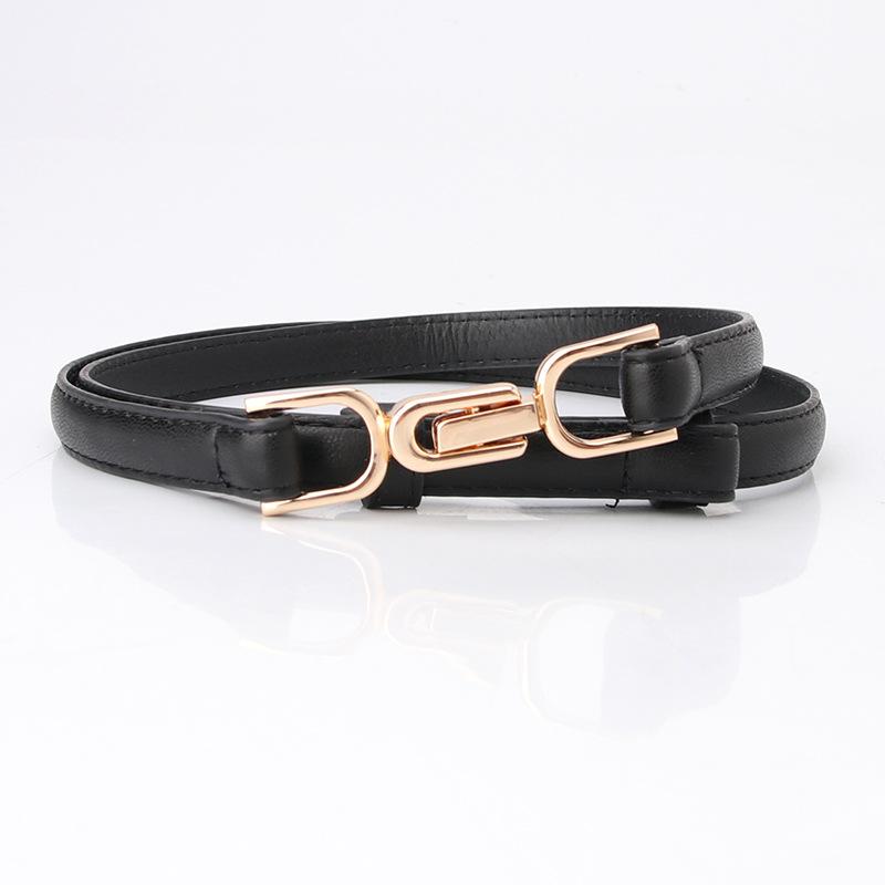 Cool Belt Female Pair Buckle Adjustable Thin Belt Simple Dress Decorative Small Belt Factory