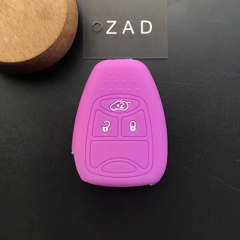 ZAD silicone rubber car key cover case set protector shell holder for JEEP wrangler   grand cherokee compass patriot car styling