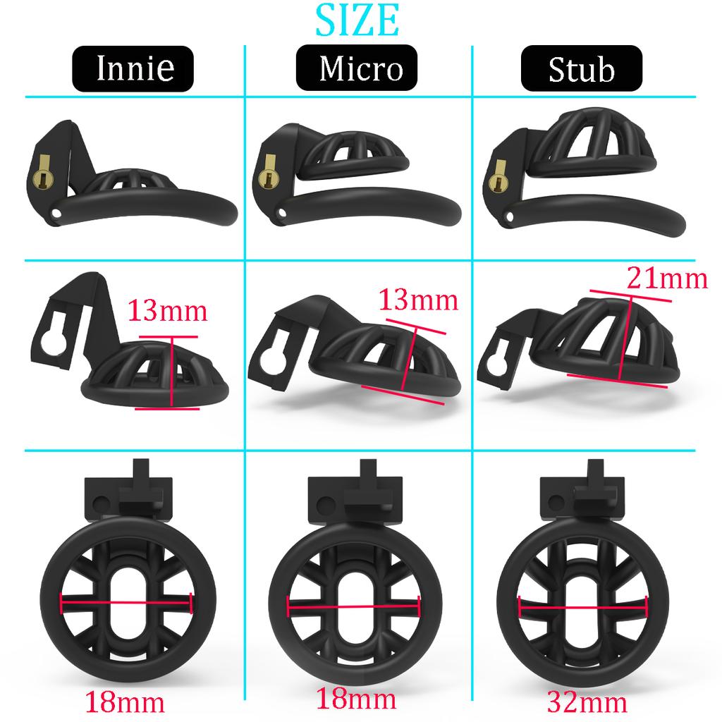 2022 New Innie Male Chastity Device with 4 Penis Ring ,Cherry Keeper MicroCage BDSM Holy Trainer  Sex Toys For