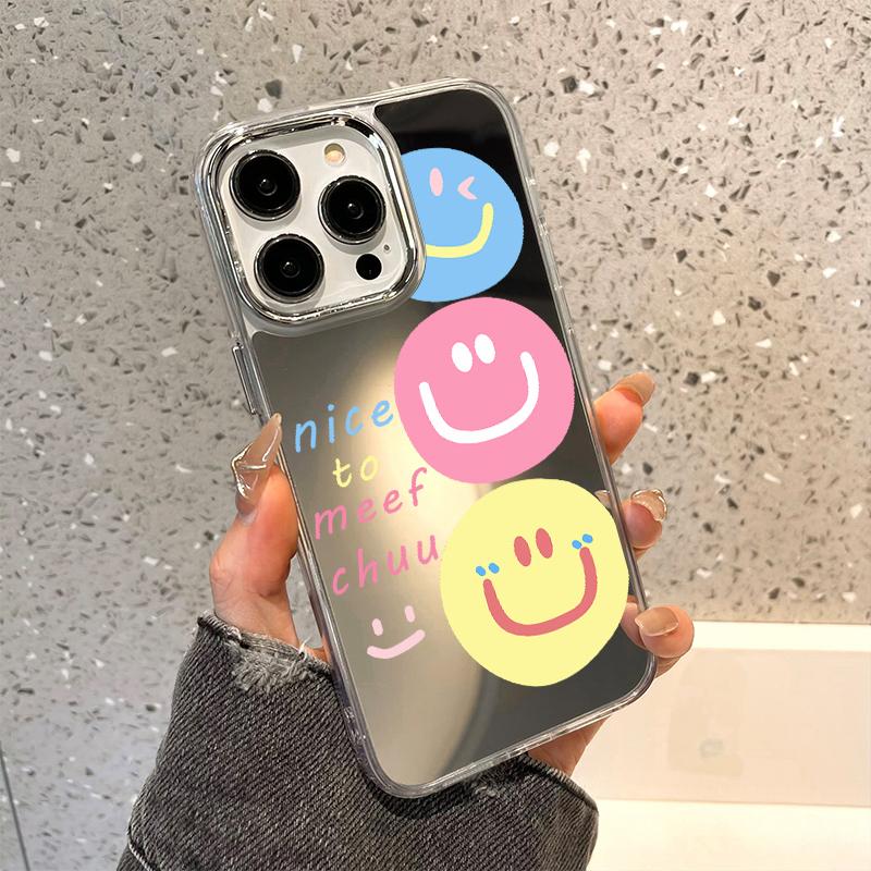 iPhone 11 13 XR 15 Pro Max 12 14 Pro Max Kılıf iPhone 16 XS Max Ayna Koruyucu Kılıf Ayna Zarif Karikatür Su Geçirmez Cep Telefonu Kılıfları
