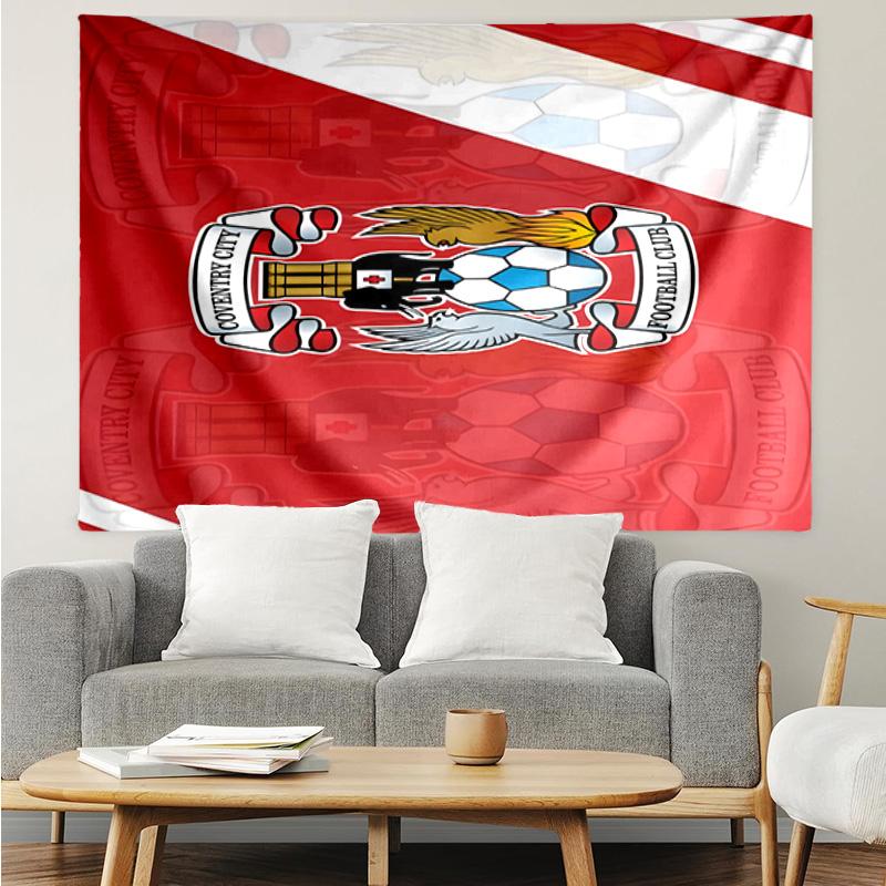 Newcastle United Crest Printed Printed Tapestry, for Bedroom,Livingroom, dormitory, Large Wall Decor, Fabric Decor Fan Birthday Gifts