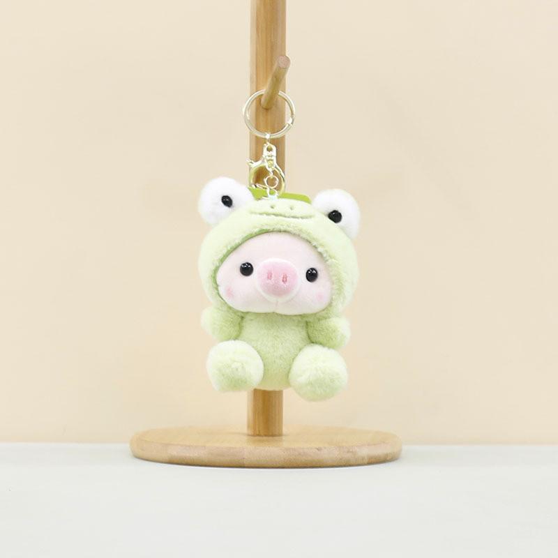 Cute Transforming Pig Plush Keychain Adorable Stuffed Animal Bag Charm For Kids
