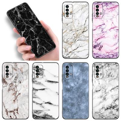 Czarne i Białe Marmurowe Etui na Telefon Dla Xiaomi Redmi Note 5 6 9T K20 K40 K50 Pro 7A 8A 9A 9C 9i 10A 10C A1 S2 Miękki TPU Czarny Pokrowiec