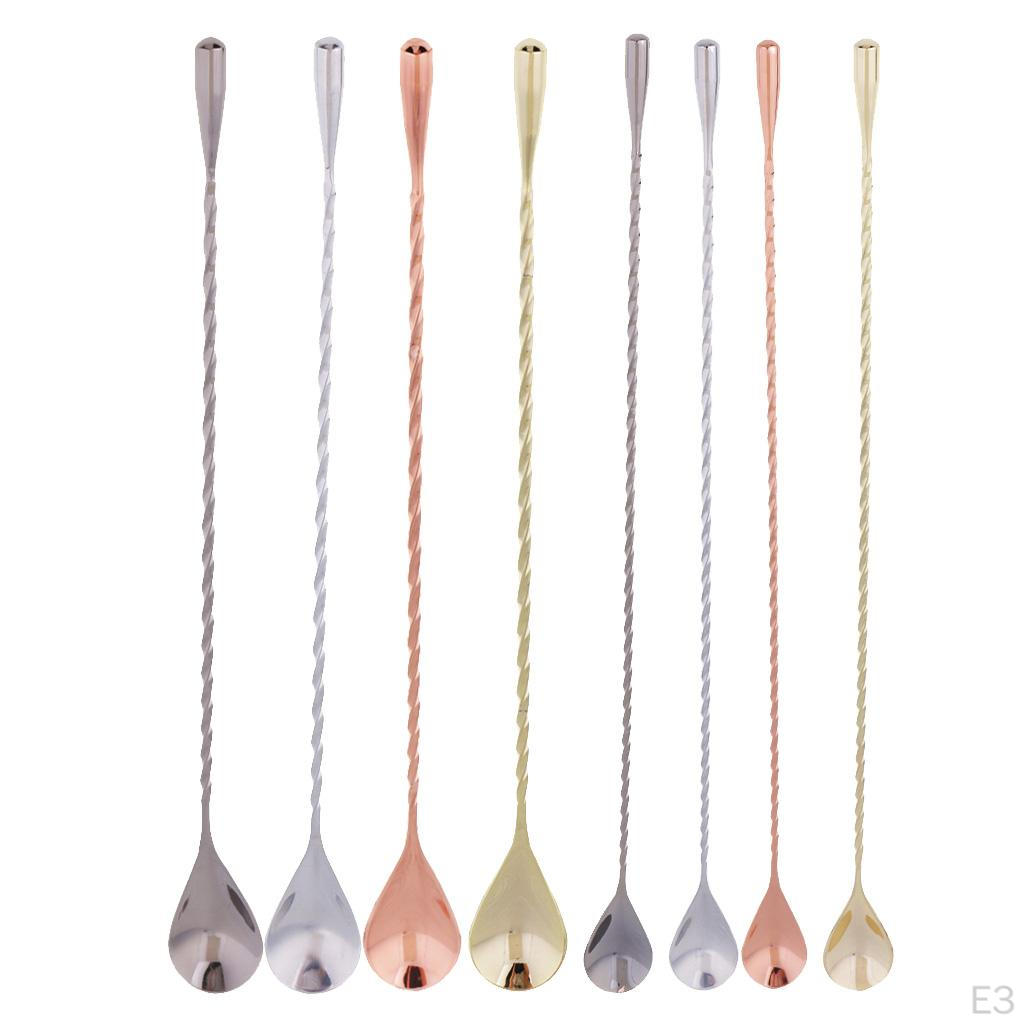 1 Piece Mixing Spoon Stainless Steel Cocktail Muddler Coffee Teaspoon ,